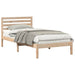 Cadru de pat cu headboard Maro 75 x 190 cm Lemn masiv de pin - WALTI WALTI