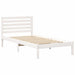 Cadru de pat cu headboard Alb 75 x 190 cm Lemn masiv de pin - WALTI WALTI