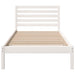 Cadru de pat cu headboard Alb 75 x 190 cm Lemn masiv de pin - WALTI WALTI