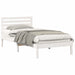 Cadru de pat cu headboard Alb 75 x 190 cm Lemn masiv de pin - WALTI WALTI