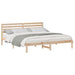 Cadru de pat cu headboard Maro 200 x 200 cm Lemn masiv de pin - WALTI WALTI