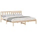 Cadru de pat cu headboard Maro 160 x 200 cm Lemn masiv de pin - WALTI WALTI