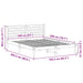 Cadru de pat cu headboard Alb 160 x 200 cm Lemn masiv de pin - WALTI WALTI
