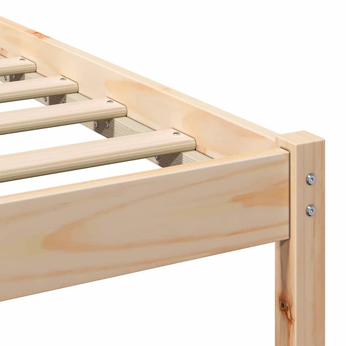 Cadru de pat cu headboard Maro 150 x 200 cm Lemn masiv de pin - WALTI WALTI