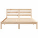 Cadru de pat cu headboard Maro 150 x 200 cm Lemn masiv de pin - WALTI WALTI