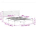Cadru de pat cu headboard Maro 150 x 200 cm Lemn masiv de pin - WALTI WALTI