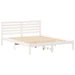 Cadru de pat cu headboard Alb 150 x 200 cm Lemn masiv de pin - WALTI WALTI