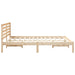 Cadru de pat cu headboard Maro 140 x 200 cm Lemn masiv de pin - WALTI WALTI