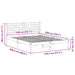 Cadru de pat cu headboard Maro 140 x 200 cm Lemn masiv de pin - WALTI WALTI