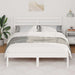 Cadru de pat cu headboard Alb 120 x 200 cm Lemn masiv de pin - WALTI WALTI