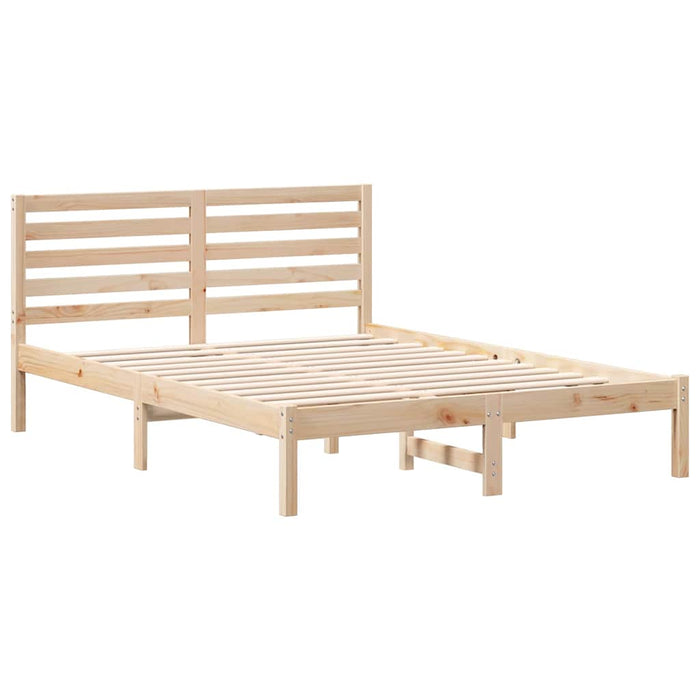 Cadru de pat cu headboard Maro 120 x 190 cm Lemn masiv de pin - WALTI WALTI