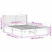 Cadru de pat cu headboard Alb 140 x 190 cm Lemn masiv de pin - WALTI WALTI