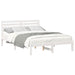 Cadru de pat cu headboard Alb 135 x 190 cm Lemn masiv de pin - WALTI WALTI
