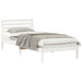 Cadru de pat cu headboard Alb 80 x 210 cm Lemn masiv de pin - WALTI WALTI