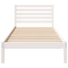Cadru de pat cu headboard Alb 90 x 210 cm Lemn masiv de pin - WALTI WALTI