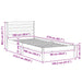 Cadru de pat cu headboard Maro 100 x 210 cm Lemn masiv de pin - WALTI WALTI