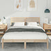 Cadru de pat cu headboard Maro 140 x 210 cm Lemn masiv de pin - WALTI WALTI