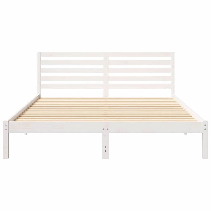 Cadru de pat cu headboard Alb 160 x 210 cm Lemn masiv de pin - WALTI WALTI