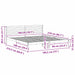 Cadru de pat cu headboard Alb 180 x 210 cm Lemn masiv de pin - WALTI WALTI