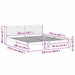 Cadru de pat cu headboard Maro 200 x 210 cm Lemn masiv de pin - WALTI WALTI