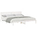 Cadru de pat cu headboard Alb 200 x 210 cm Lemn masiv de pin - WALTI WALTI