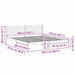 Cadru de pat cu headboard Alb 200 x 210 cm Lemn masiv de pin - WALTI WALTI