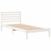 Cadru de pat cu headboard Alb 80 x 220 cm Lemn masiv de pin - WALTI WALTI