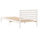 Cadru de pat cu headboard Alb 80 x 220 cm Lemn masiv de pin - WALTI WALTI