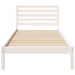 Cadru de pat cu headboard Alb 80 x 220 cm Lemn masiv de pin - WALTI WALTI