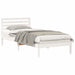 Cadru de pat cu headboard Alb 80 x 220 cm Lemn masiv de pin - WALTI WALTI