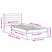 Cadru de pat Maro ceruit 80 x 220 cm Lemn masiv de pin - WALTI WALTI