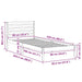Cadru de pat cu headboard Maro 90 x 220 cm Lemn masiv de pin - WALTI WALTI