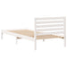 Cadru de pat cu headboard Alb 90 x 220 cm Lemn masiv de pin - WALTI WALTI