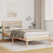 Cadru de pat cu headboard Maro 100 x 220 cm Lemn masiv de pin - WALTI WALTI