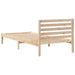 Cadru de pat cu headboard Maro 100 x 220 cm Lemn masiv de pin - WALTI WALTI