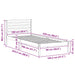 Cadru de pat cu headboard Maro 100 x 220 cm Lemn masiv de pin - WALTI WALTI