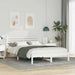 Cadru de pat cu headboard Alb 140 x 220 cm Lemn masiv de pin - WALTI WALTI