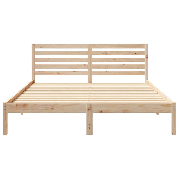 Cadru de pat cu headboard Maro 160 x 220 cm Lemn masiv de pin - WALTI WALTI