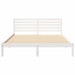 Cadru de pat cu headboard Alb 160 x 220 cm Lemn masiv de pin - WALTI WALTI