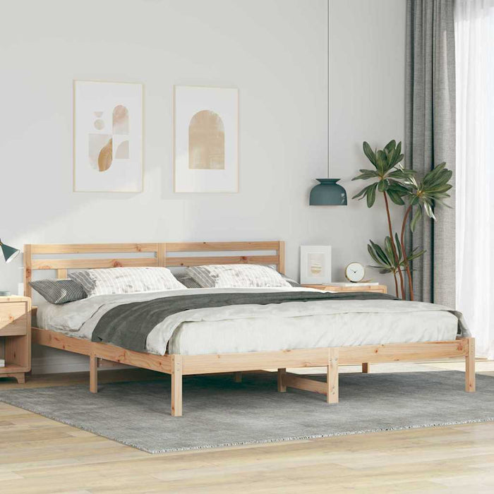 Cadru de pat cu headboard Maro Lemn de brad - WALTI WALTI