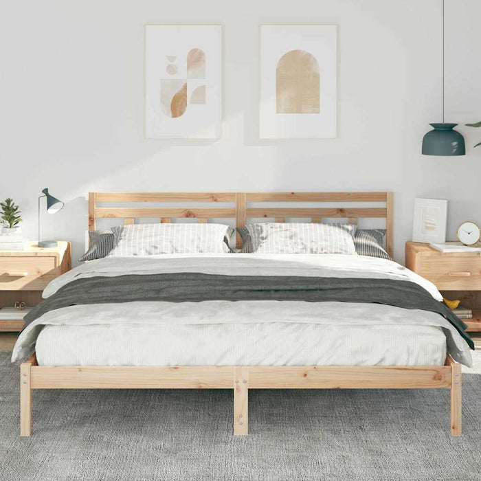 Cadru de pat cu headboard Maro Lemn de brad - WALTI WALTI