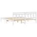 Cadru de pat cu headboard Alb Lemn masiv de pin - WALTI WALTI
