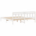 Cadru de pat cu headboard Alb Lemn masiv de pin - WALTI WALTI