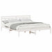 Cadru de pat cu headboard Alb Lemn masiv de pin - WALTI WALTI