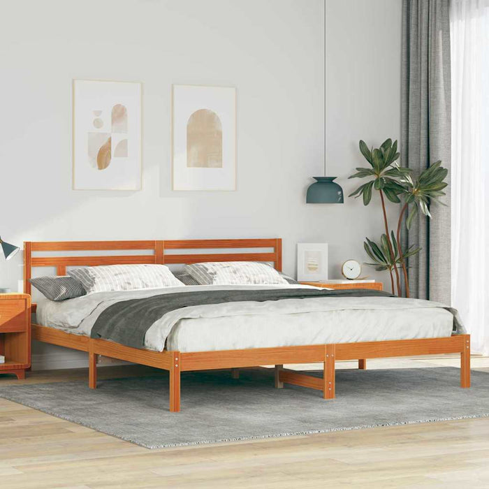 Cadru de pat cu headboard Maro Lemn de brad - WALTI WALTI