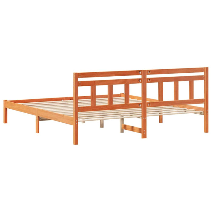 Cadru de pat cu headboard Maro Lemn de brad - WALTI WALTI