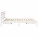 Cadru de pat cu headboard Alb Lemn de brad - WALTI WALTI