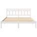 Cadru de pat cu headboard Alb Lemn masiv de pin - WALTI WALTI