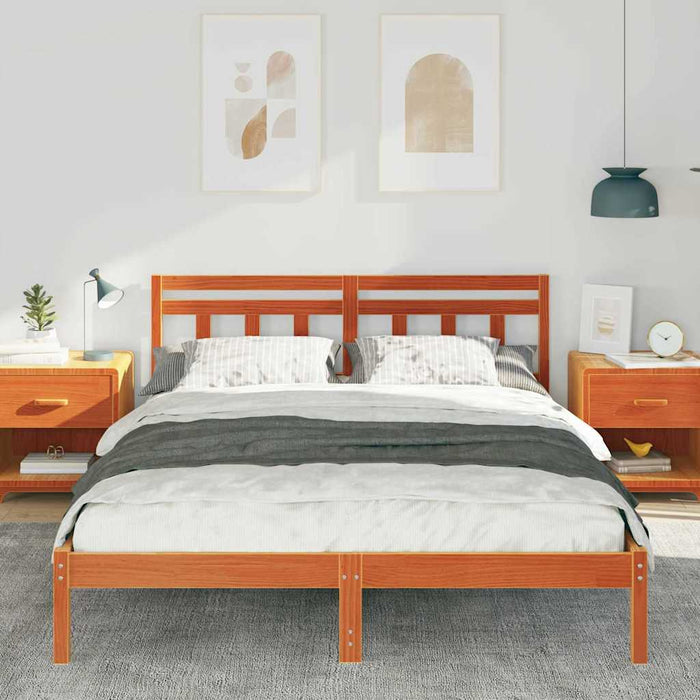 Cadru de pat cu headboard Maro Lemn de brad - WALTI WALTI