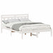 Cadru de pat cu headboard Alb Lemn masiv de pin - WALTI WALTI